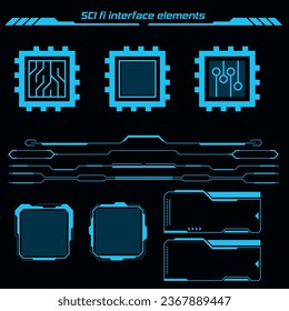 sci-fi interface, holographic display, interactive buttons and glowing indicators. suitable for use in sci-fi films, video games, or other projects that require a futuristic aesthetic.