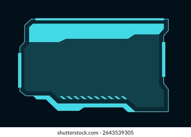 Elementos HUD da interface Sci-Fi. componentes de UI sci-fi vetorial. Apresenta formas modernas de HUD, caixas de texto futuristas e chamadas holográficas. Ideal para cyberpunk, VR, AR e painéis digitais