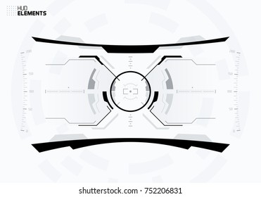 Sci-Fi Light Transtapent User Interface Display Design für futuristische, militärische und Raumschiff HUD