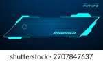 Sci-Fi Lower Third or Blue Text Box Futuristic. vector editable