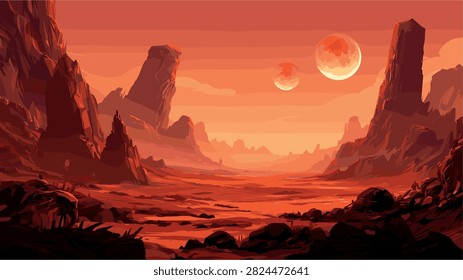 Planeta marciano ciencia ficción