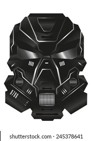 sci-fi military helmet vector