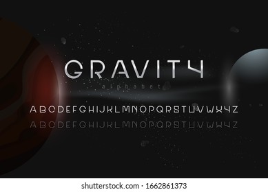 Sci-fi Outer Space Theme Alphabet Font Set