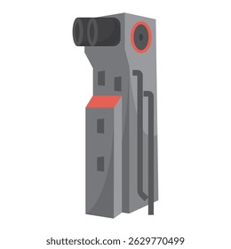 Torre robótica de ficção científica. Ilustração vetorial
