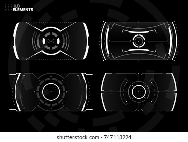 Sci-Fi Screen Design Template, Futuristic Technology Viewfinder
