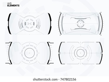 Sci-Fi Screen Design Template, Futuristic Technology Viewfinder