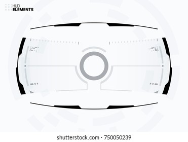 Sci-Fi Screen Design Template, Futuristic Technology Viewfinder