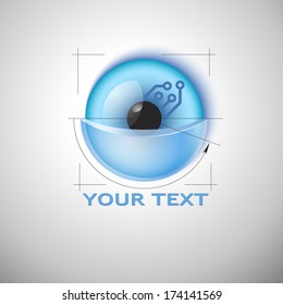 Sci-fi sign template. Vector. Editable. Business Icon