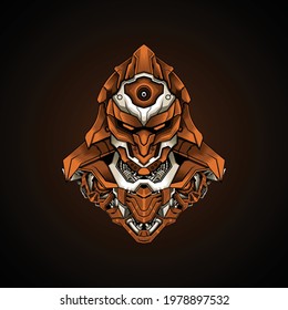 scifi soldier robot vector evil