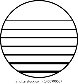 Sci-fi sunset icon in outline style