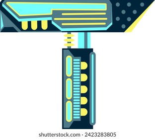 Sci-fi Technology Future Letter Alphabet Vector