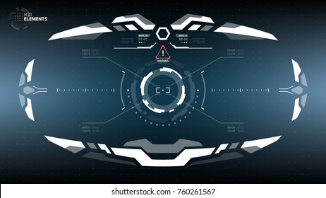 Sci-Fi User Interface Display Design for Futuristic, Military and Spaceship HUD