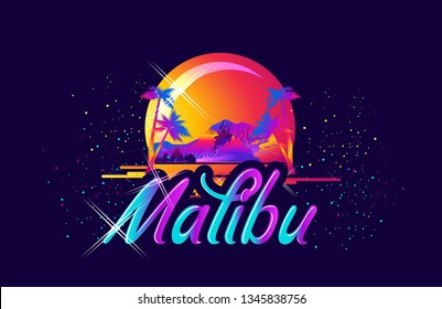 Sci-fi vector background, sunrise in the style of retro-grazing waves, synth, 80s design