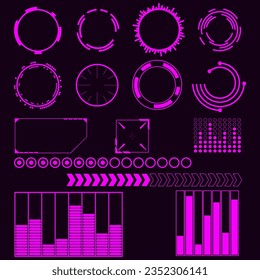 Sci-Fi Vector HUD Interface Design Set