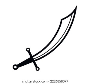 Scimitar saber vector illustration icon