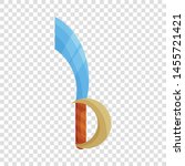 Scimitar sword icon in cartoon style isolated on background for any web design