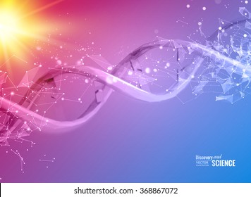 Scince illustration of a DNA molecule. 