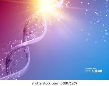 Scince illustration of a DNA molecule. 