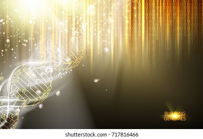 Scince illustration of a DNA molecule. Vector illustration.