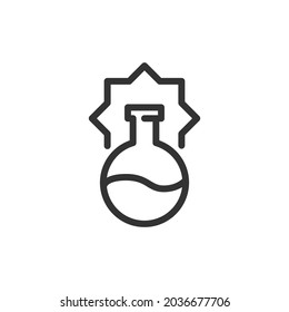 Scince minimal line icon. Web stroke symbol design. Scince sign isolated on a white background. Premium line icon.