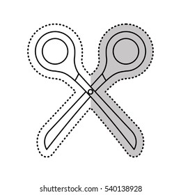 scissor accesory isolated icon vector illustration design