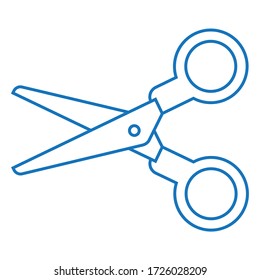 gráfico vectorial de icono azul de scissor