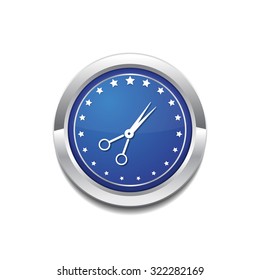 Scissor Blue Vector Icon Button