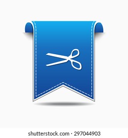 Scissor Blue Vector Icon Design