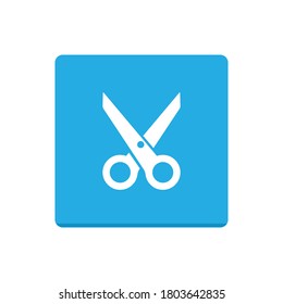 scissor button icon isolated vector 