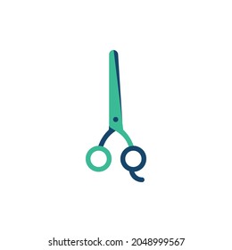 Scissor Closed Flat Icon Two-tone Color - Barbershop Icon Design Vector Illustration.