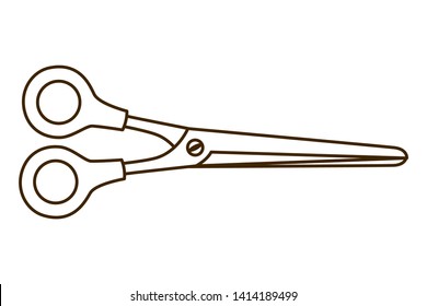 scissor closed on white background icon