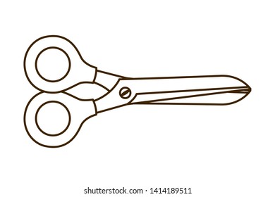 scissor closed on white background icon