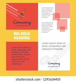 Scissor Company Brochure Title Page Design. Company profile, annual report, presentations, leaflet Vector Background