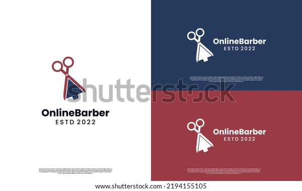 scissor with cursor\
creative logo design 