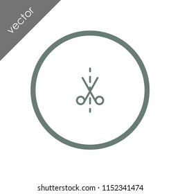 scissor cut icon