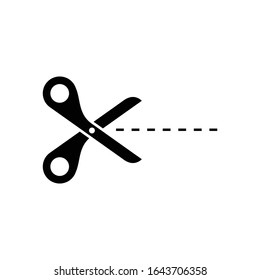 SCISSOR CUT ICON LOGO TEMPLATE