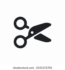 Vector de signo de icono de corte de tijera