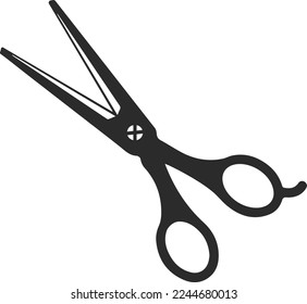 Scissor cut icon, tailor object icon black vector
