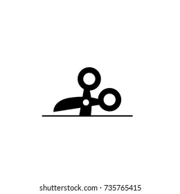 Scissor cutting icon.