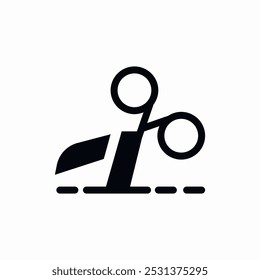 scissor cutting icon sign vector