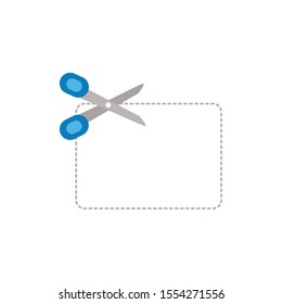 Scissor design, Tool instrument cut object paper tailor and utensil theme Vector illustration