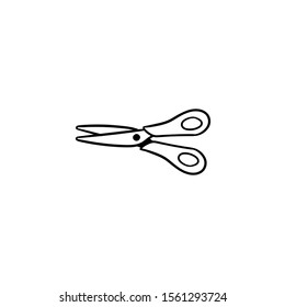 scissor doodle icon vector hand drawing 