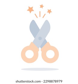 Scissor flat design and illustration.
