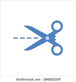 Scissor Flat Icon Color Design Vector Template Illustration