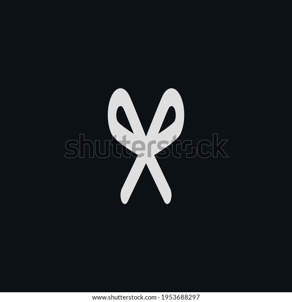 Scissor flat icon. Simple style barber logo\
symbol. Barber tool sign. Logo design element. T-shirt printing.\
Vector for sticker.