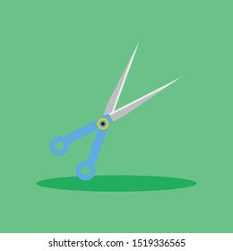 Scissor Flat Icon Vector Illustration
