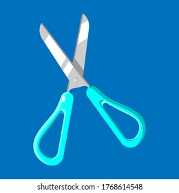scissor flat icon vector illustration isolated. stock vector