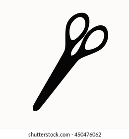 Scissor flat icon. Vector  scissor silhouette illustration. Colorful scissor isolated icon for your design. 