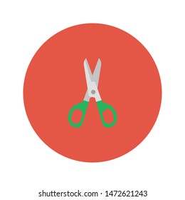 scissor glyph flat vector icon