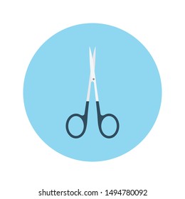 scissor glyph flat vector icon